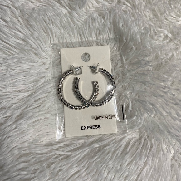 Multicolored Rhinestone Hoops - Picture 3 of 3